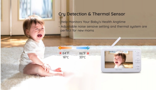 سنسور حرارتی و تشخیص صدای گریه مانیتور کودک FOSCAM
