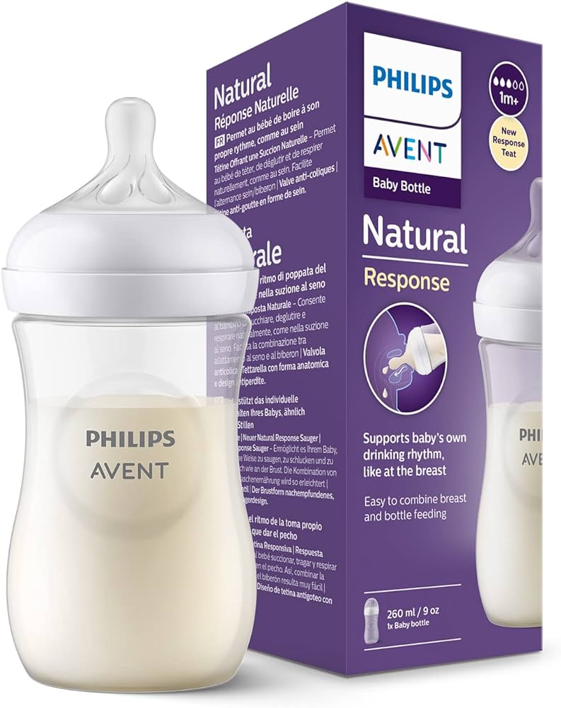 شیشه شیر نچرال ۲۶۰ میلی لیتر فیلیپس اونت PHILIPS AVENT سری Response 1